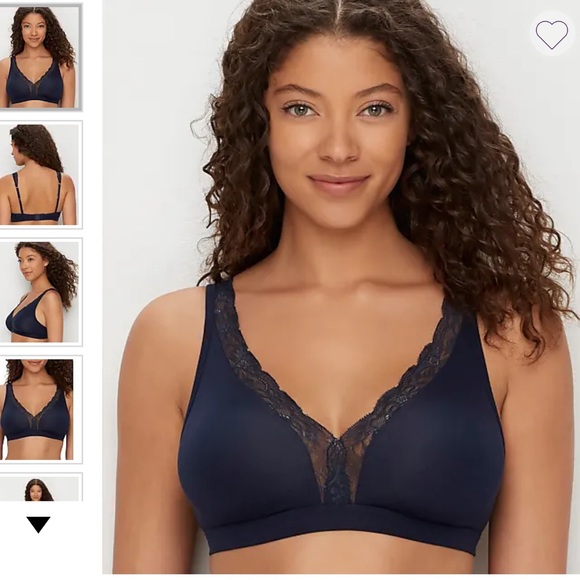 HANRO COTTON LACE WIRE-FREE BRA - Picture 1 of 5